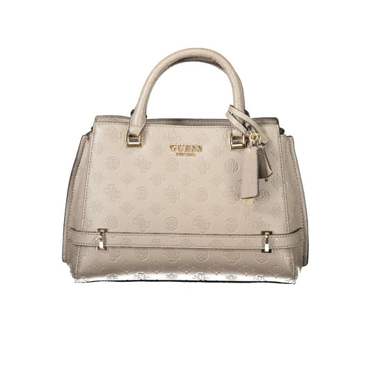 Guess Jeans Beige Polyethylen Damen Handtasche