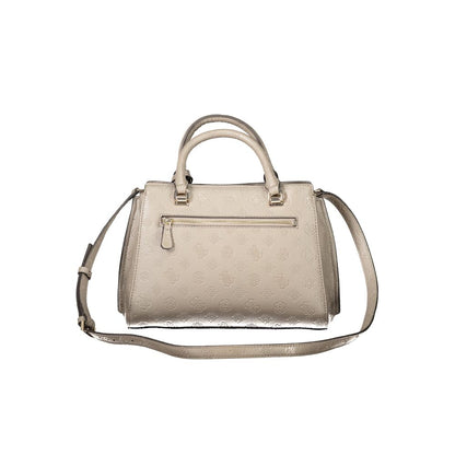 Guess Jeans Beige Polyethylen Damen Handtasche