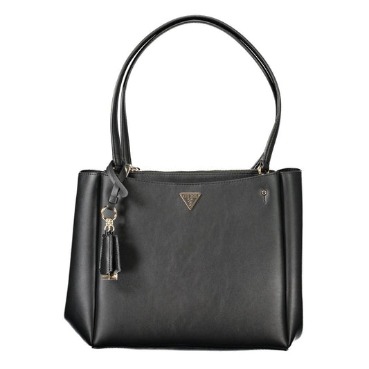 Guess Jeans Schwarze Polyethylen-Damenhandtasche