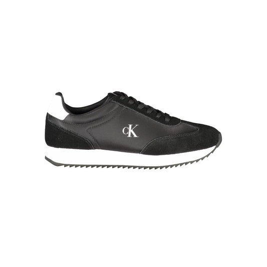 Calvin Klein Damen-Sneaker aus schwarzem Leder