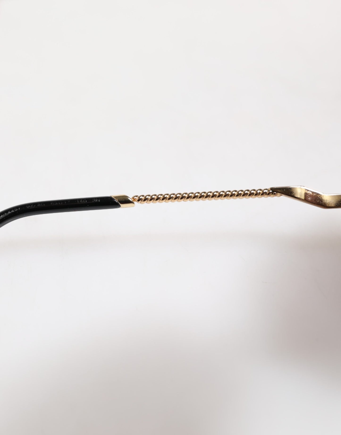 Dolce &amp; Gabbana DG2267 Black Gold Metal Full Rim Square Sunglasses