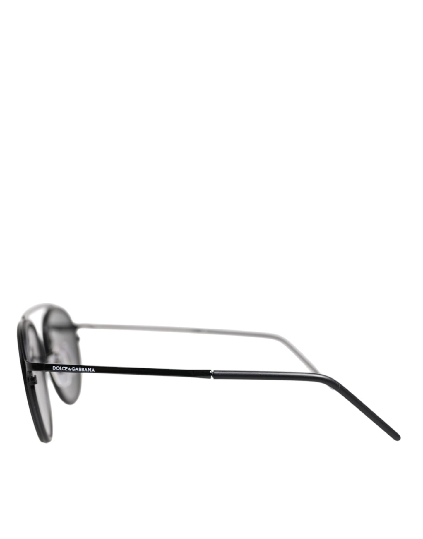 Dolce &amp; Gabbana – DG2276 – Runde Sonnenbrille mit Metallrand in Mattschwarz