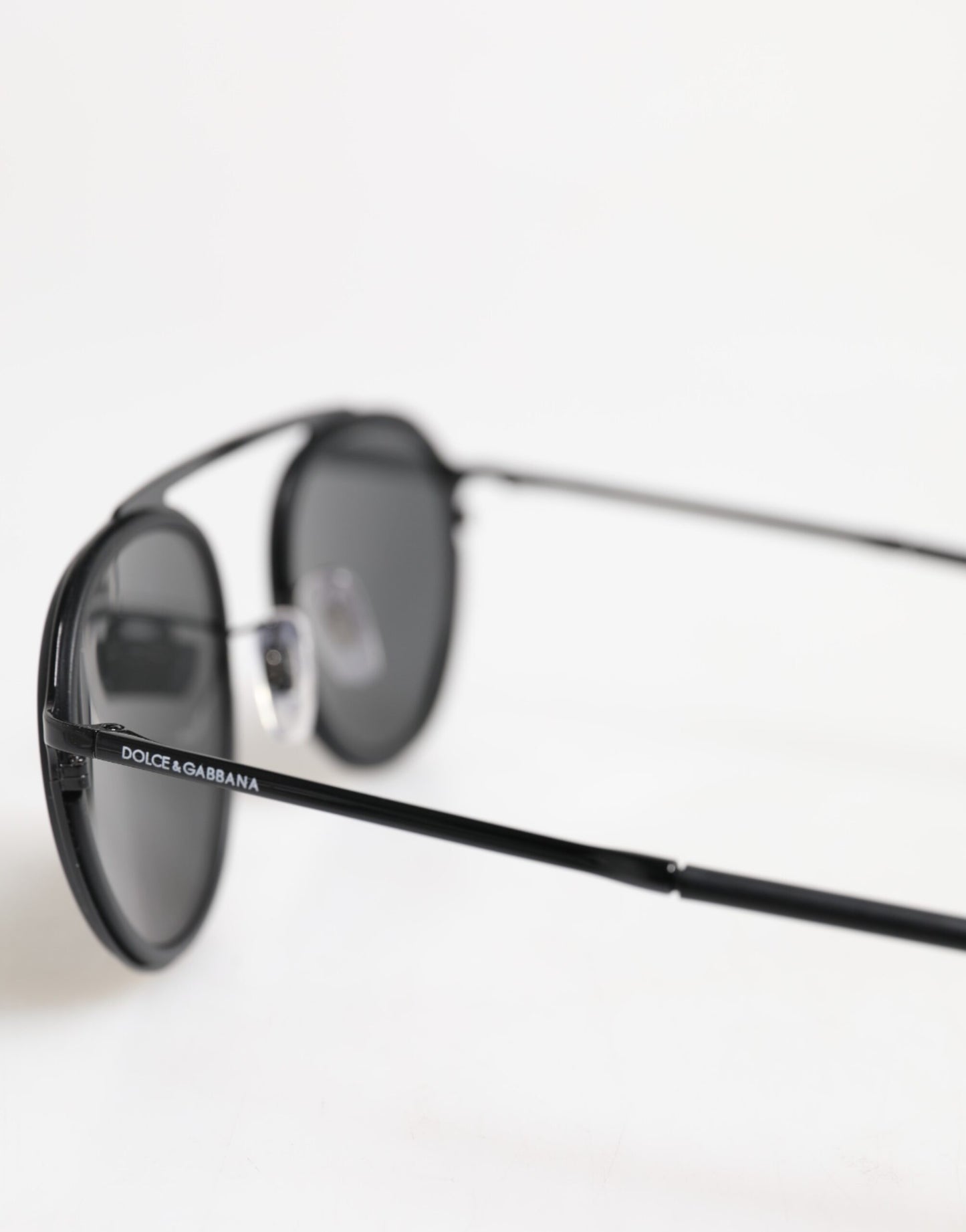 Dolce &amp; Gabbana – DG2276 – Runde Sonnenbrille mit Metallrand in Mattschwarz
