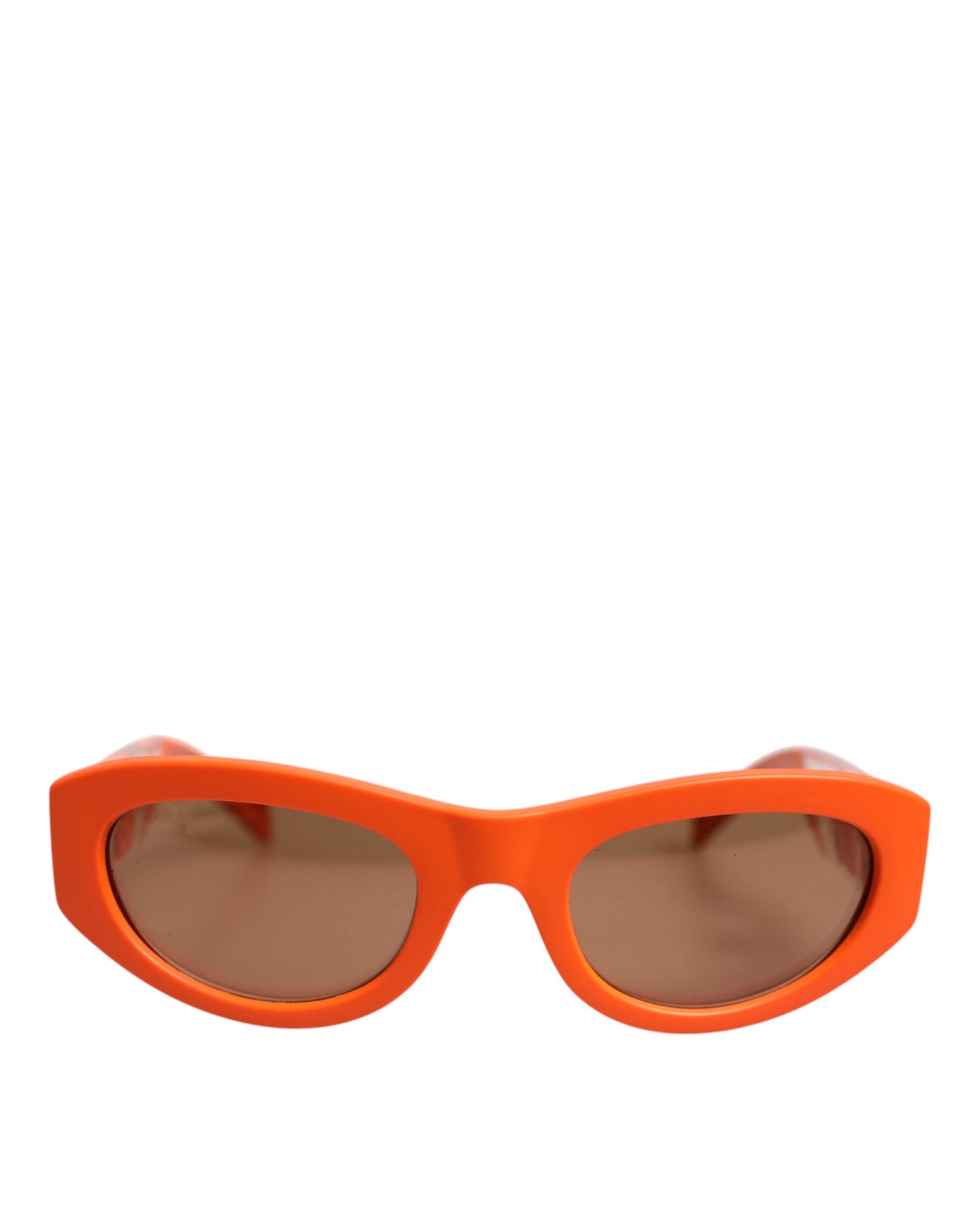 Dolce &amp; Gabbana Orange Reborn To Live Oval Frame Logo Eyewear Sunglasses