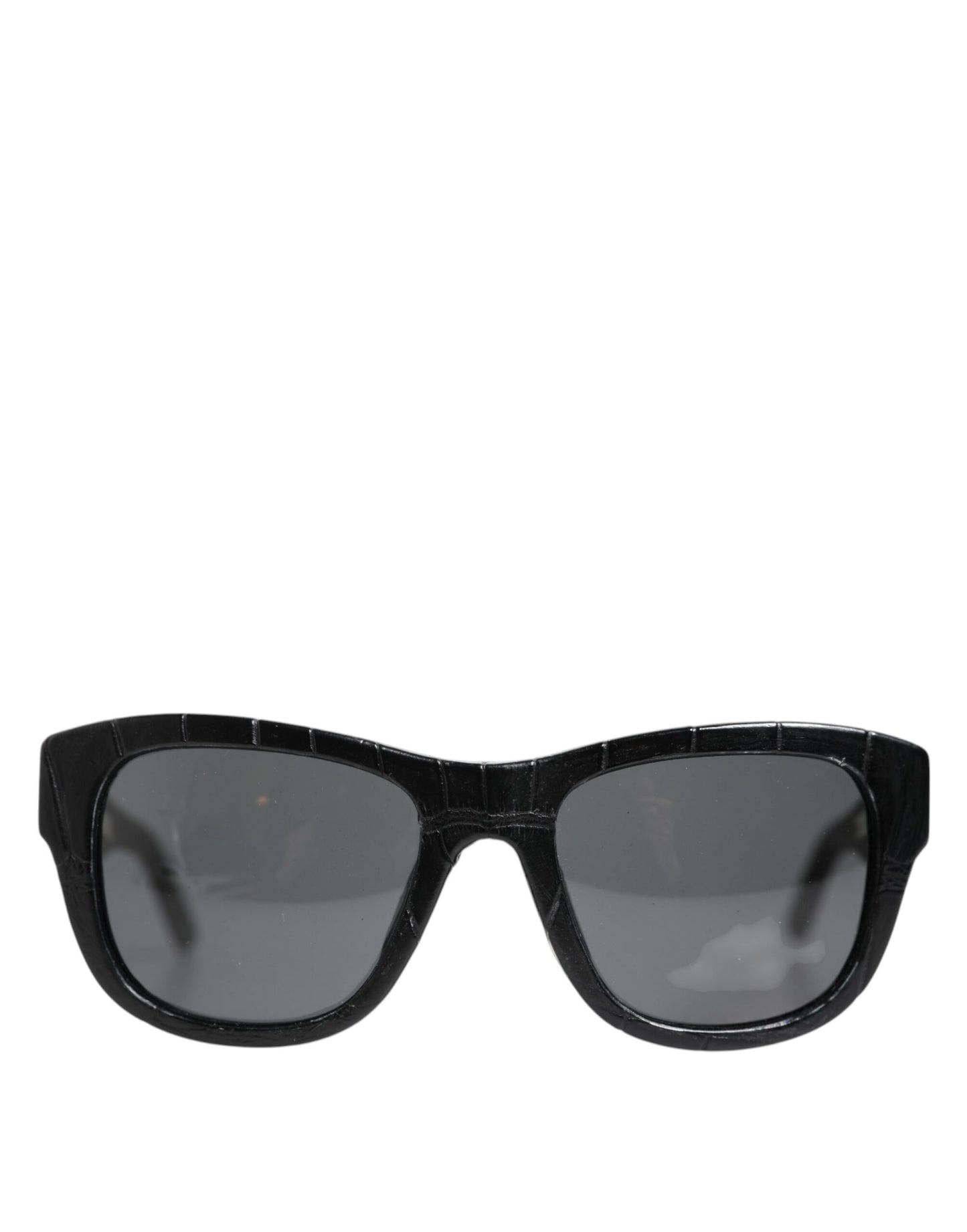 Dolce &amp; Gabbana – Sonnenbrille mit getönten Gläsern und schwarzem Lederrahmen DG4177