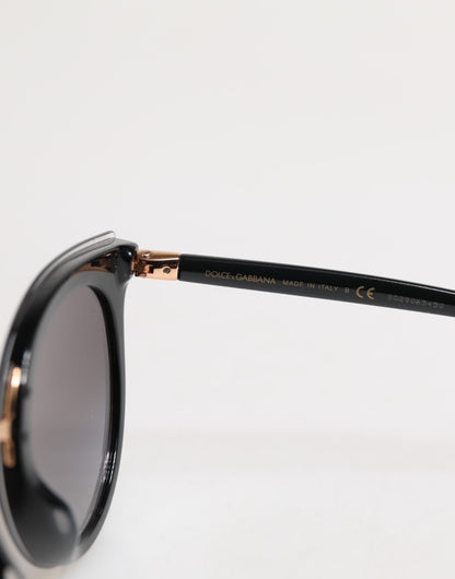 Dolce &amp; Gabbana Black Transparent Trim Round DG4371-F Eyewear Sunglasses
