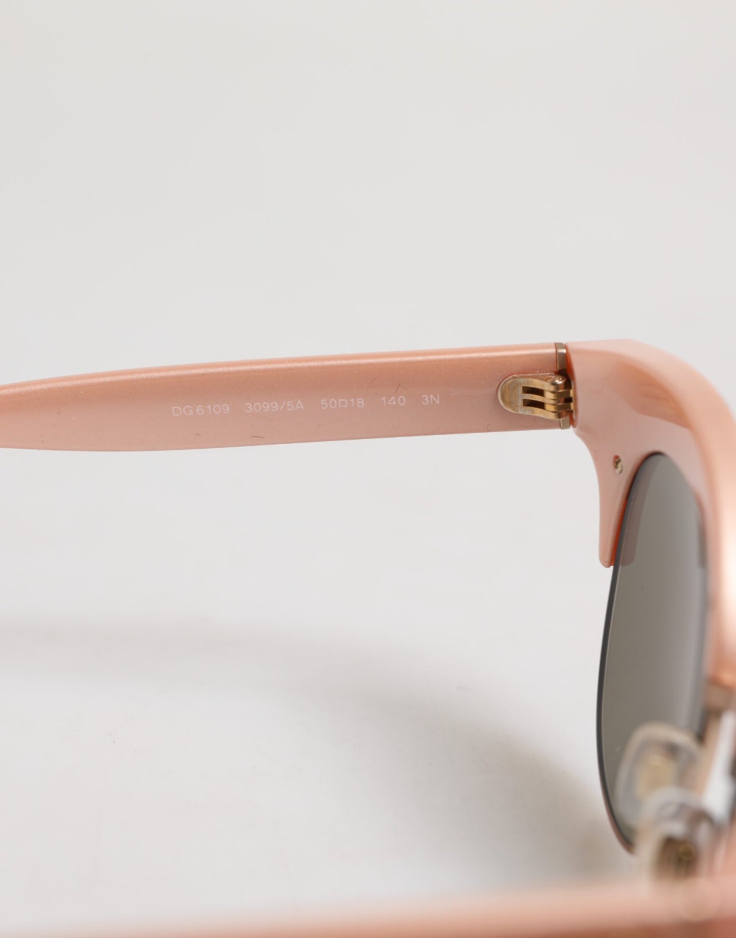 Dolce &amp; Gabbana Pink Gold Mirrored Cat Eye DG6109 Sequined Sunglasses