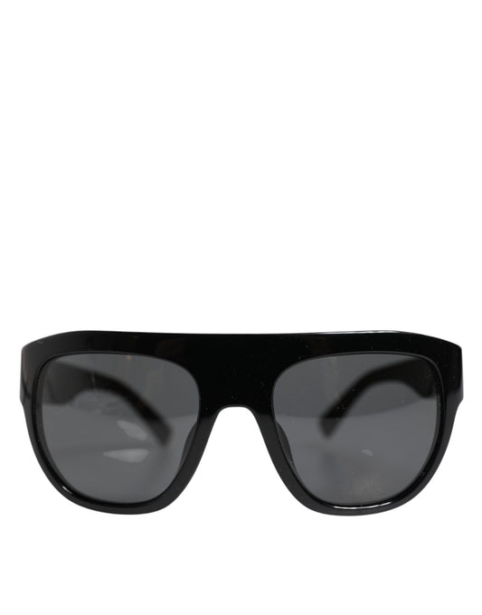Dolce &amp; Gabbana Schwarze quadratische Acetat-Sonnenbrille DG4398-F
