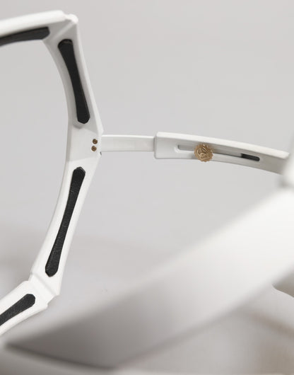 Dolce &amp; Gabbana White Acetate Next Generation Mask Eyewear Sunglasses