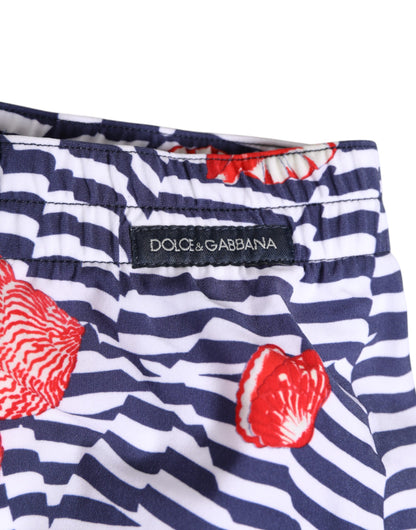 Dolce &amp; Gabbana Multicolor Striped Beachwear Swim Trunk Swimwear