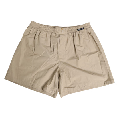 Dolce &amp; Gabbana – Beigefarbene Boxershorts aus Baumwolle in regulärer Passform