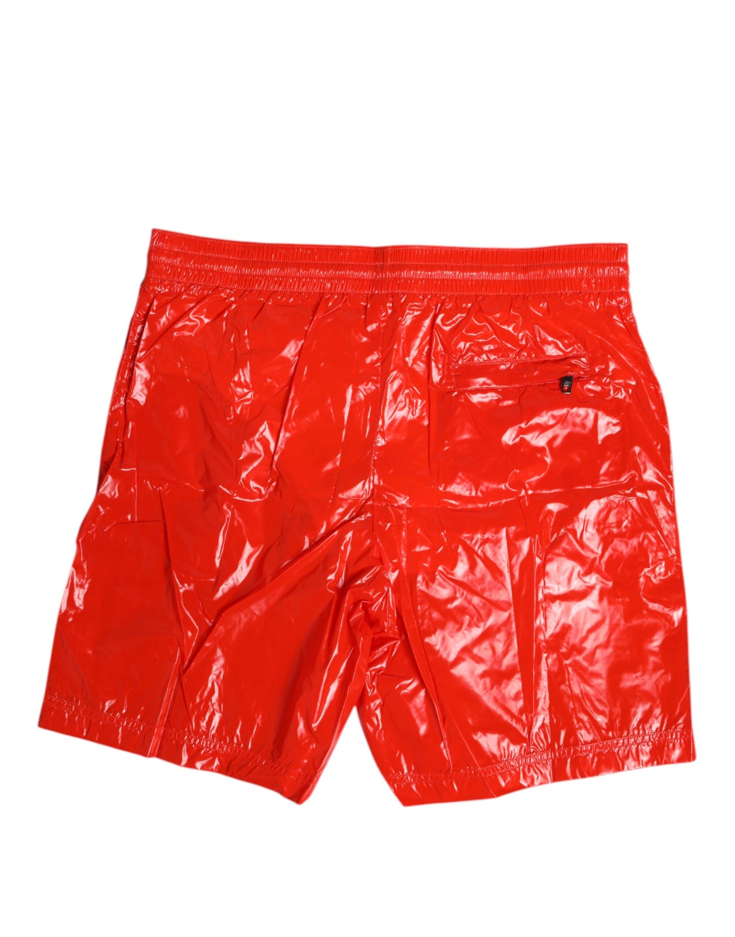 Dolce &amp; Gabbana Red Nylon Drawstring Beachwear Shorts Swimwear