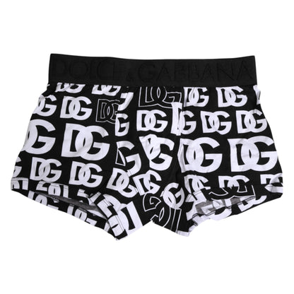 Dolce &amp; Gabbana – Schwarze Boxershorts aus Baumwolle mit Logo in regulärer Passform für Herren