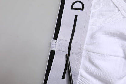Dolce &amp; Gabbana – Weiße, normale Slip-Unterhose aus Baumwollstretch