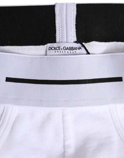 Dolce &amp; Gabbana White Cotton Stretch Regular Brief Underwear