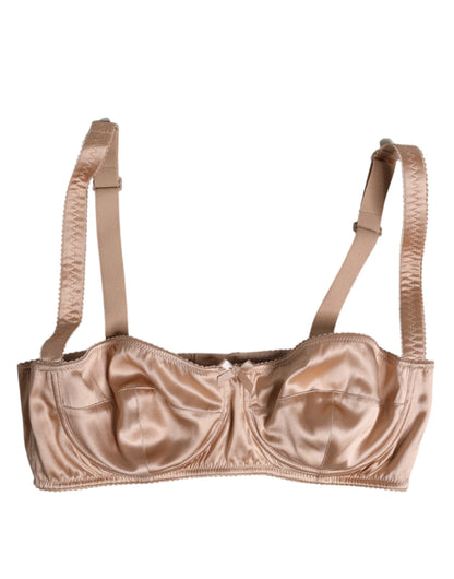 Dolce &amp; Gabbana – Blassrosa Balconette-BH mit Bügeln, Unterwäsche