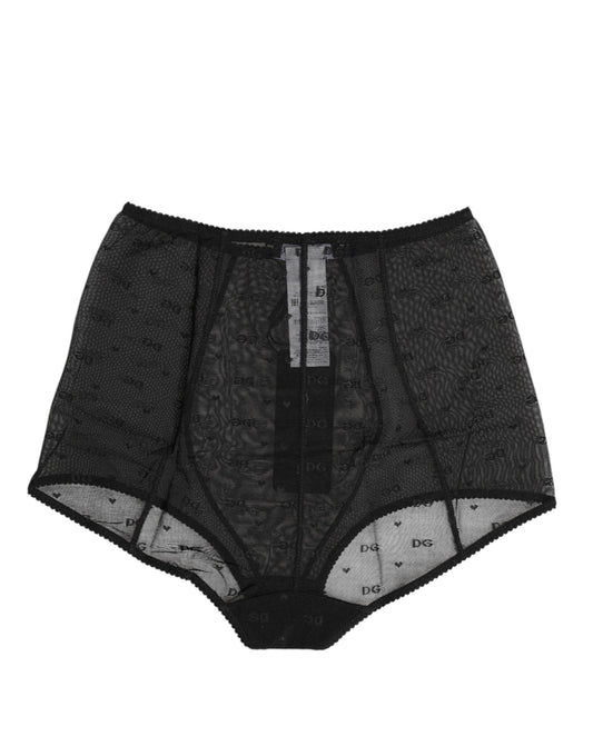 Dolce &amp; Gabbana – Schwarzes Mieder mit Logo und hoher Taille