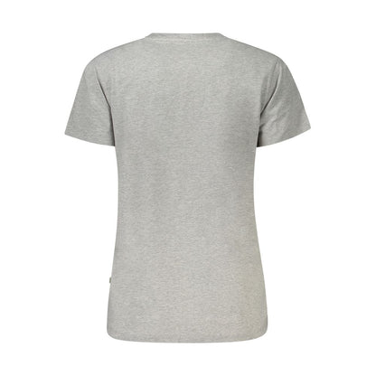 Guess Jeans Graues Baumwoll-T-Shirt für Damen