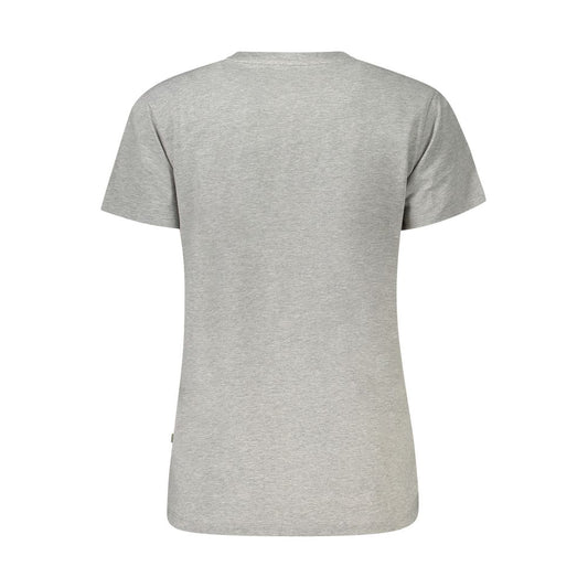 Guess Jeans Graues Baumwoll-T-Shirt für Damen