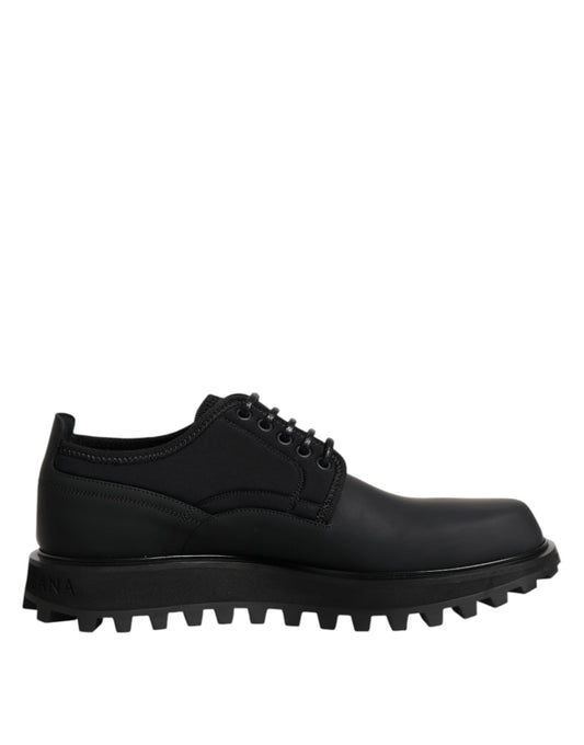 Dolce &amp; Gabbana – Trekking-Schnürschuhe aus schwarzem Leder