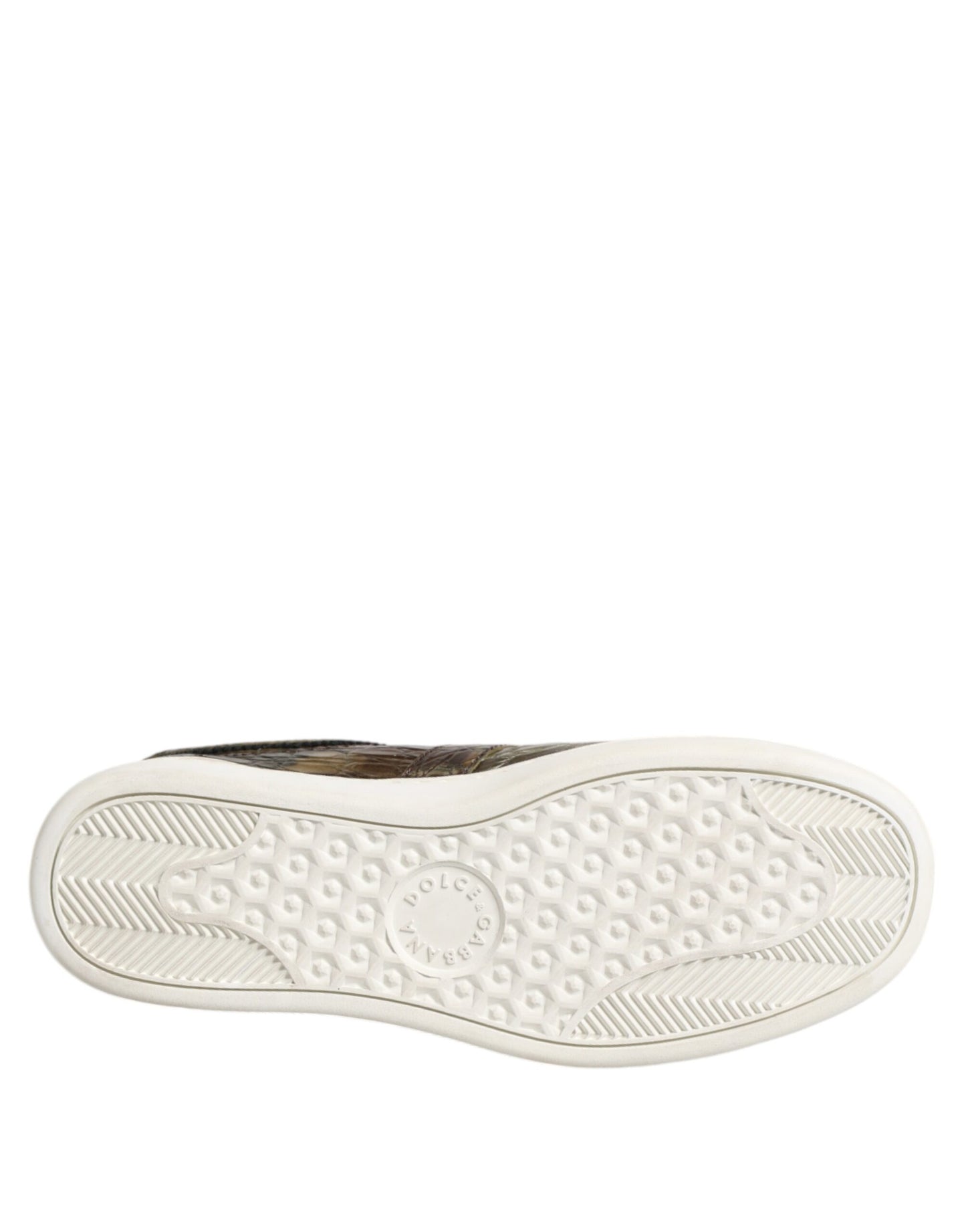 Dolce &amp; Gabbana Brown Exotic Leather Low Top Sneakers Shoes