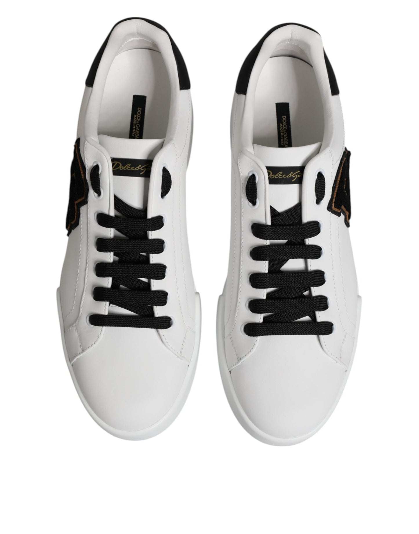 Dolce &amp; Gabbana White DG Logo Portofino Low Top Sneakers Shoes