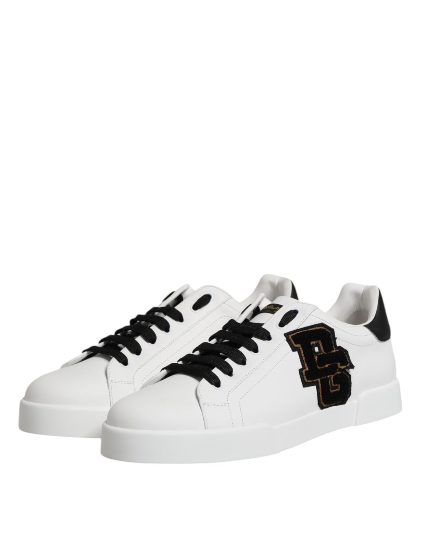 Dolce &amp; Gabbana White DG Logo Portofino Low Top Sneakers Shoes