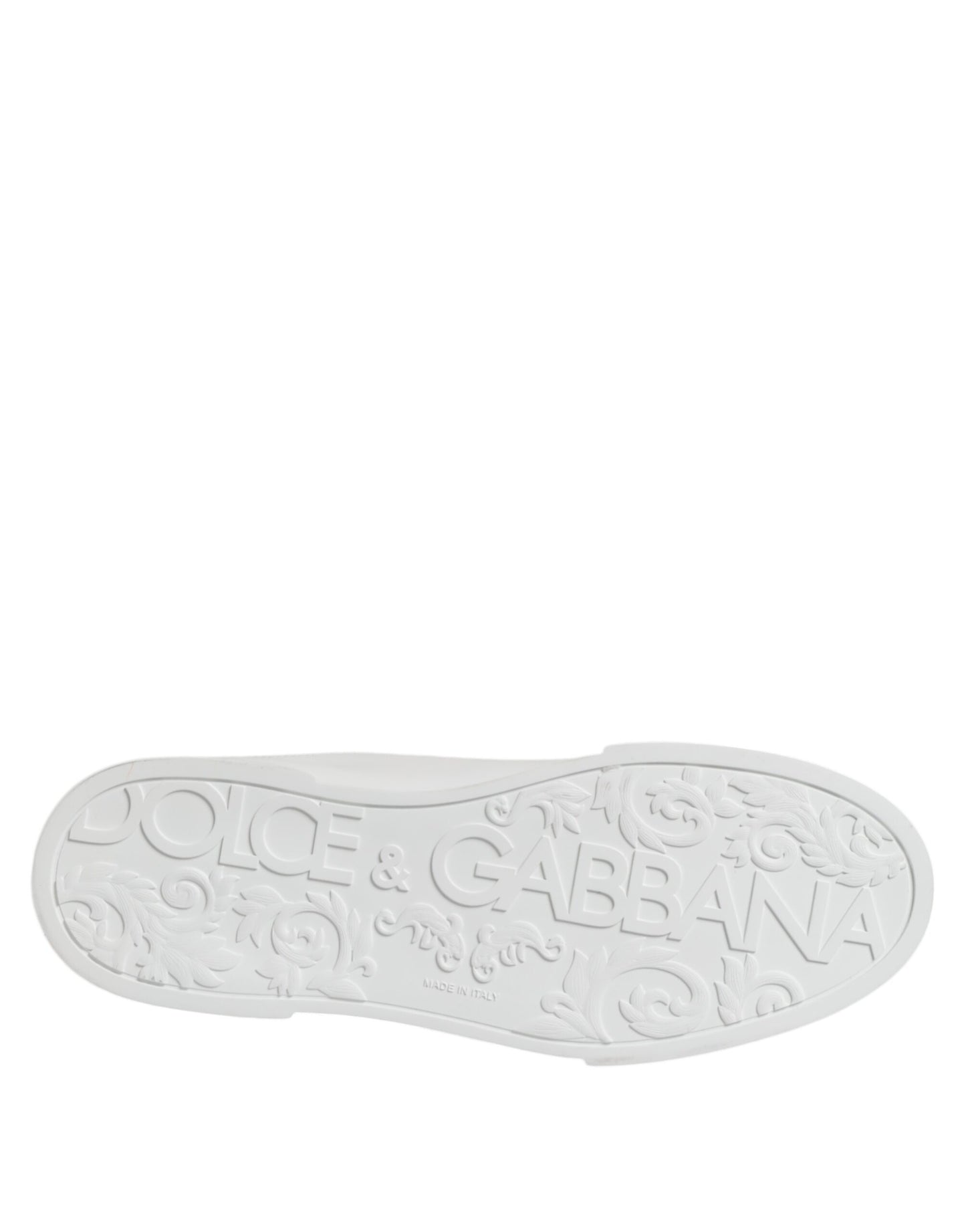 Dolce &amp; Gabbana White DG Logo Portofino Low Top Sneakers Shoes