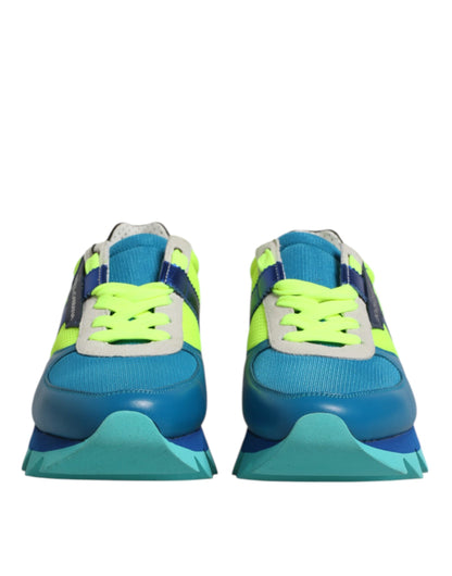 Dolce &amp; Gabbana Multicolor Leather Low Top Men Sneakers Shoes