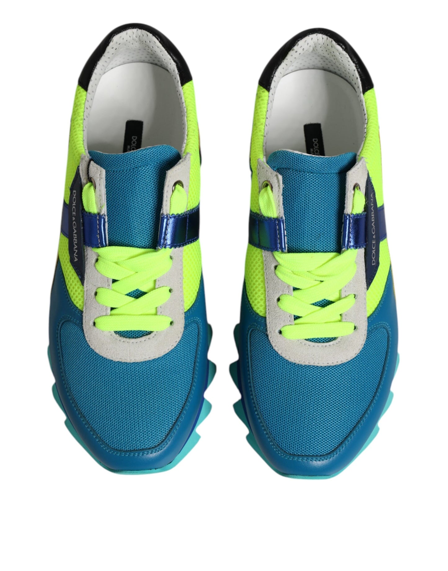 Dolce &amp; Gabbana Multicolor Leather Low Top Men Sneakers Shoes