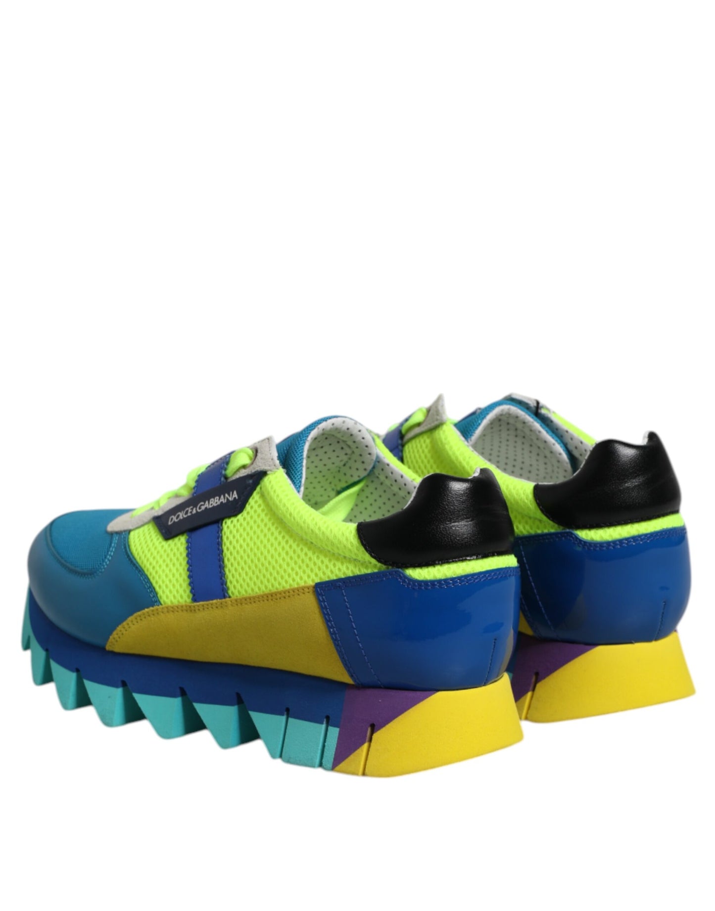 Dolce &amp; Gabbana Multicolor Leather Low Top Men Sneakers Shoes