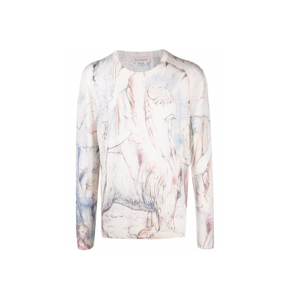 Pullover mit „William Blake Dante“-Print von Alexander McQueen