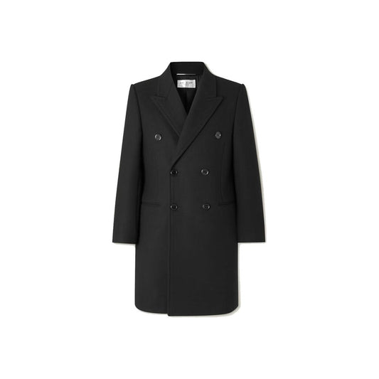 Saint Laurent Zweireihiger Wollmantel