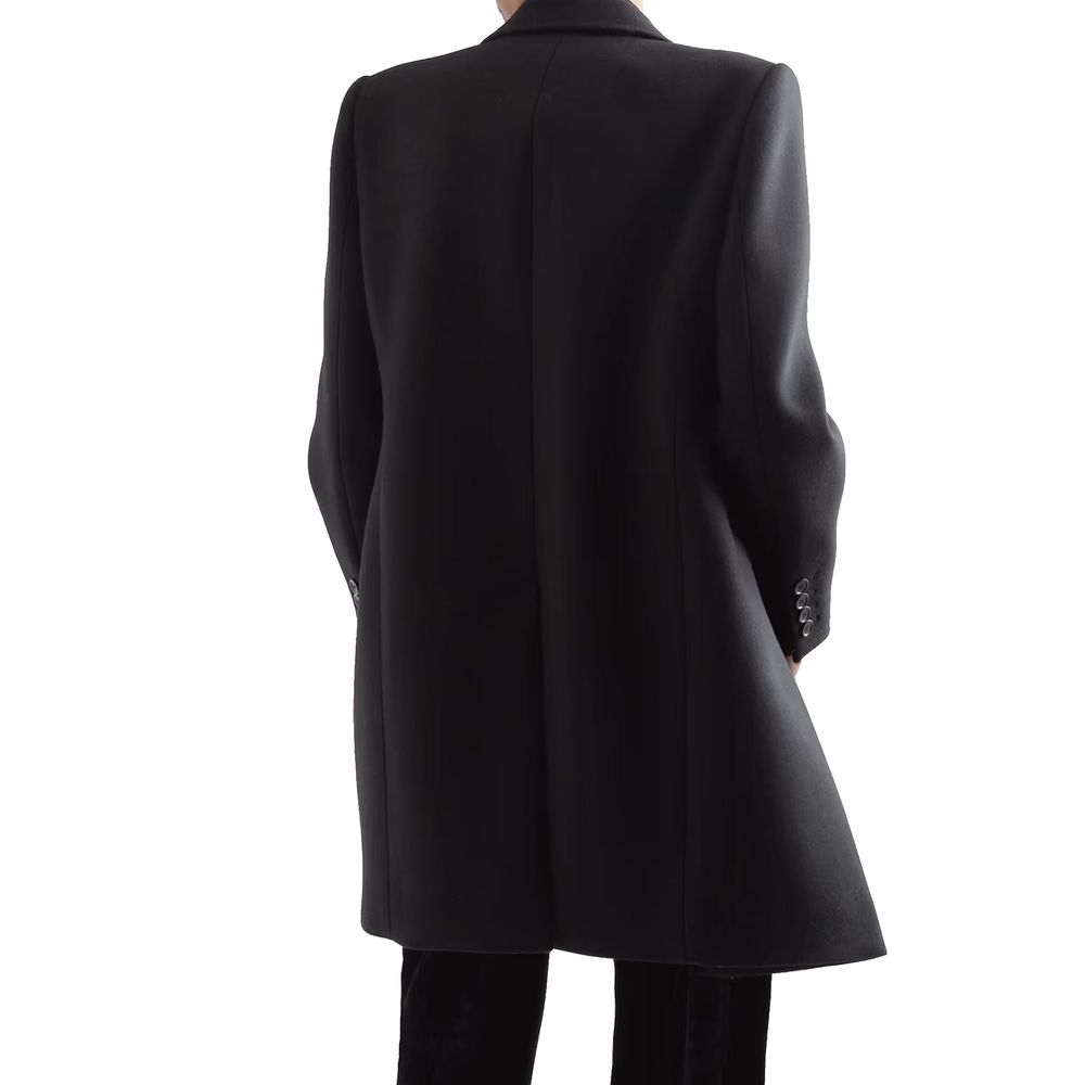 Saint Laurent Zweireihiger Wollmantel
