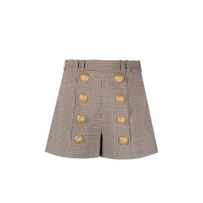 Balmain Shorts mit Hahnentrittmuster