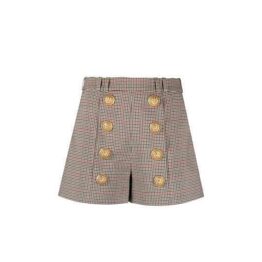 Balmain Shorts mit Hahnentrittmuster