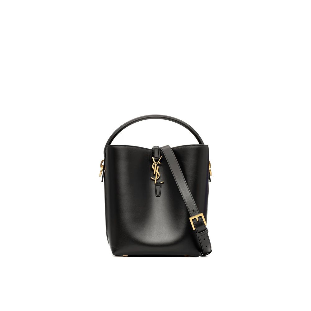Saint Laurent Le 37 Mittelgroße Beuteltasche aus Leder