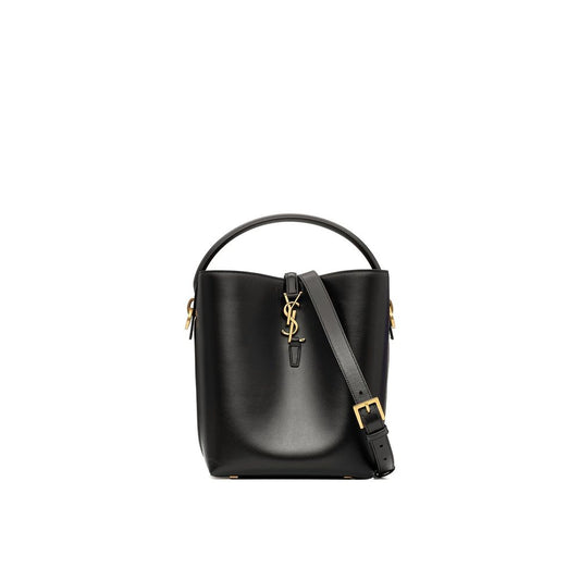 Saint Laurent Le 37 Mittelgroße Beuteltasche aus Leder