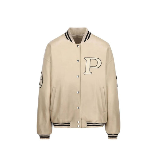 Prada – Gepolsterte Collegejacke aus Leder