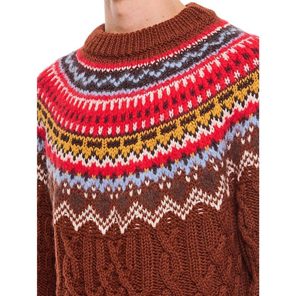 Moncler Grenoble Fair Isle Intarsia Zopfmuster-Wollpullover