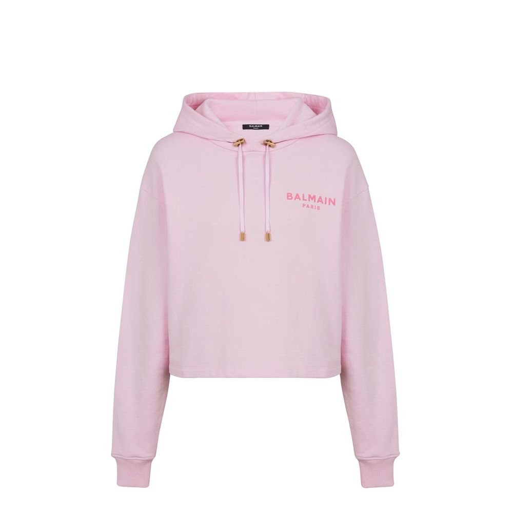 Balmain – Beflocktes Paris-Sweatshirt