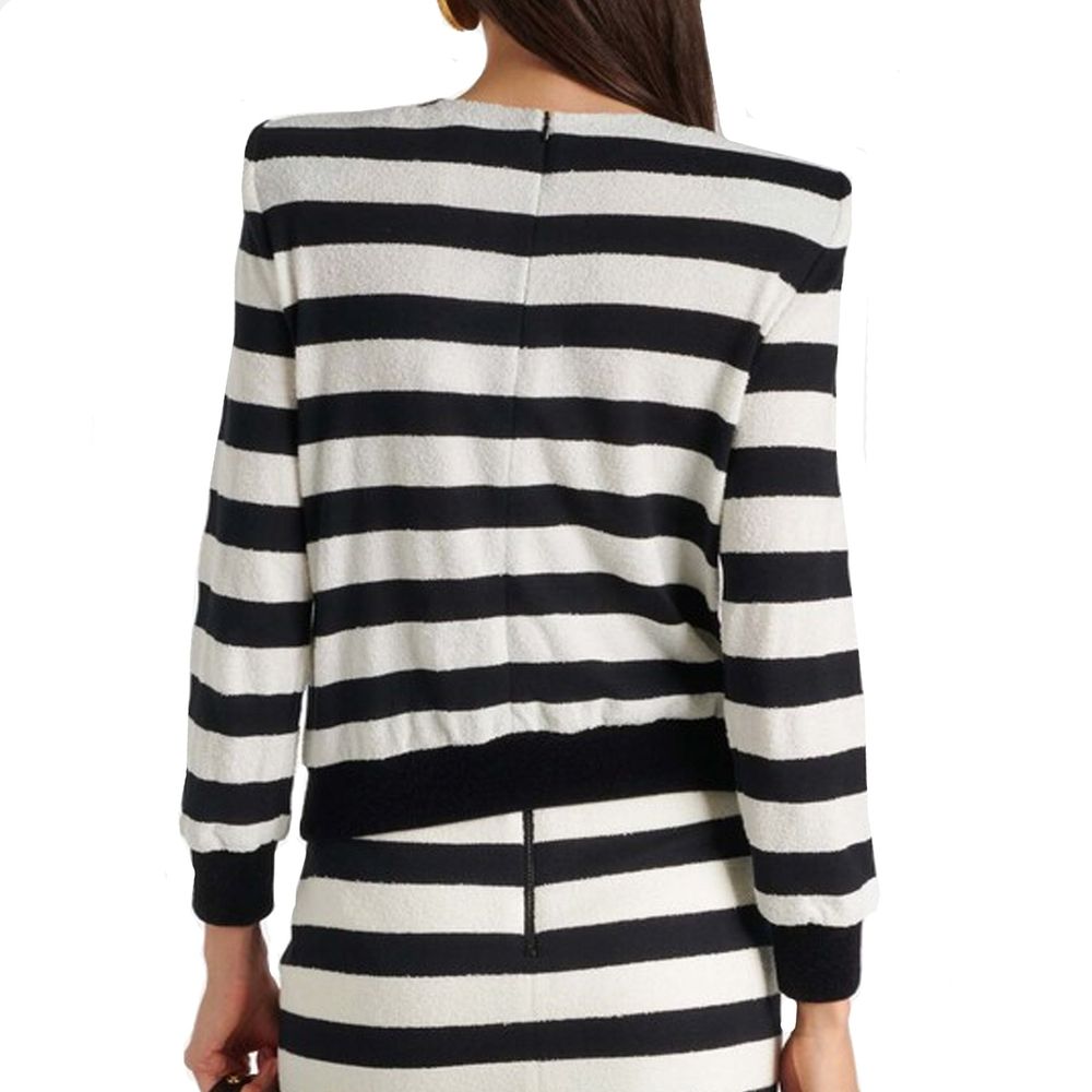 Balmain – Gestreiftes Jersey-Oberteil