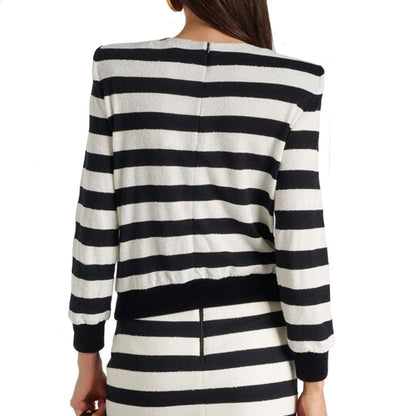 Balmain – Gestreiftes Jersey-Oberteil