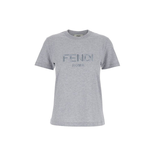 Baumwoll-T-Shirt mit Fendi-Logo