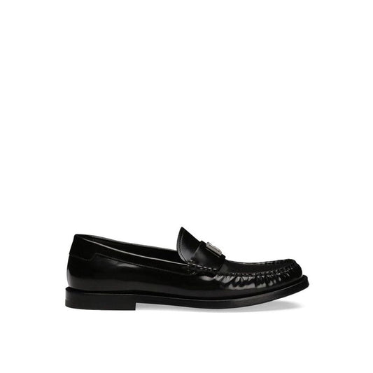 Dolce &amp; Gabbana – Loafer aus Leder mit Logo
