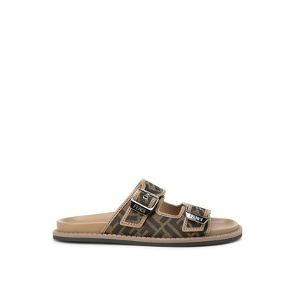 Fendi FF Flache Sandalen