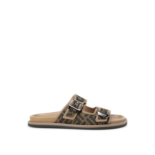 Fendi FF Flache Sandalen