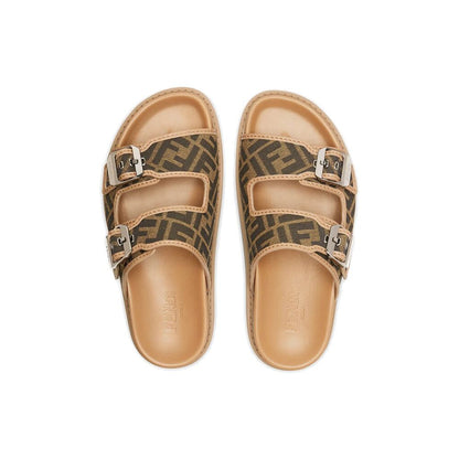 Fendi FF Flache Sandalen