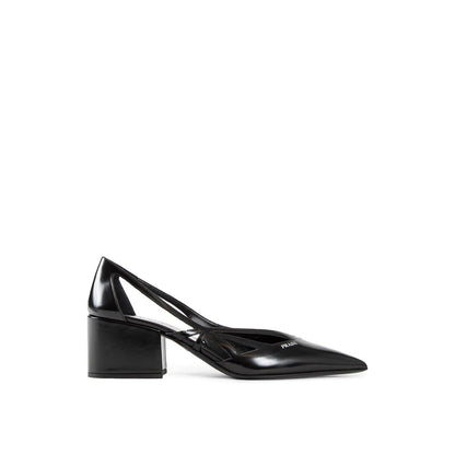 Prada Pumps aus gebürstetem Leder mit Cut-Outs