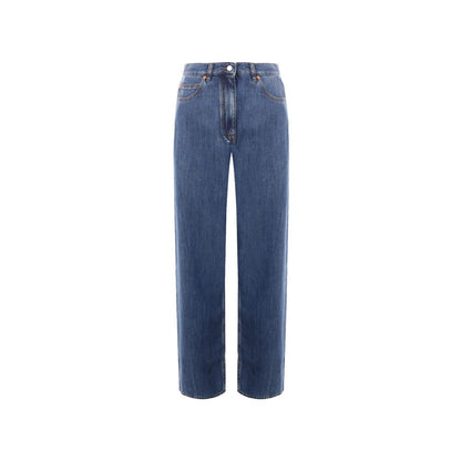 Valentino – Jeans aus Denim mit weitem Bein